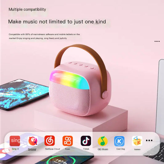 Wireless Bluetooth Karaoke Microphone Speaker Set