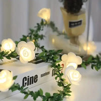 New LED Rose Rattan String Lights for Room Decor