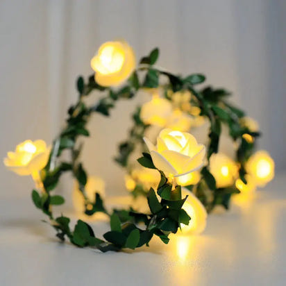 New LED Rose Rattan String Lights for Room Decor